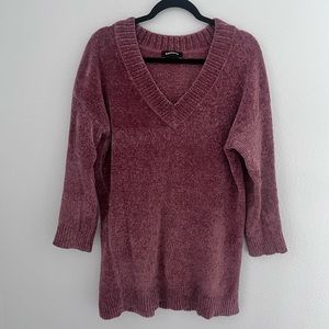 Express Oversized Chunky Mauve Sweater Size XS